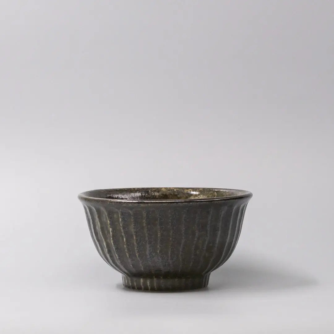 Bowl 18cm Shinogi Moss Black Glaze Wholesale Hub