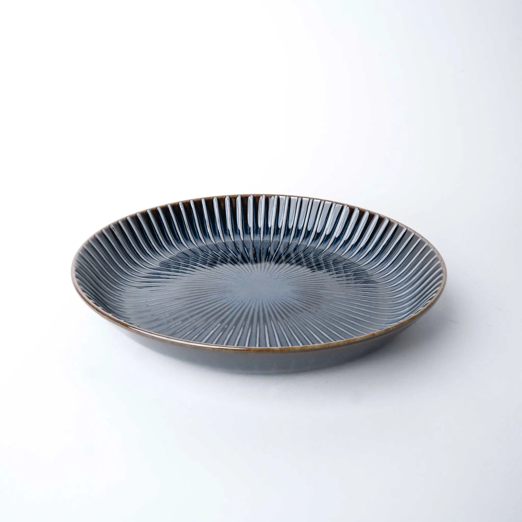Plate High Rim 22.5cm Navy Sendan Glaze Wholesale Hub