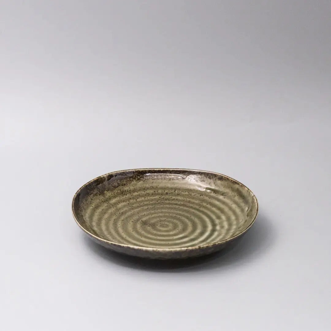 Organic Dinner Plate 23cm Sage Green Glaze Wholesale Hub