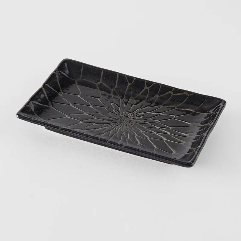 Sushi Plate 22cm Charcoal Net Design Wholesale Hub