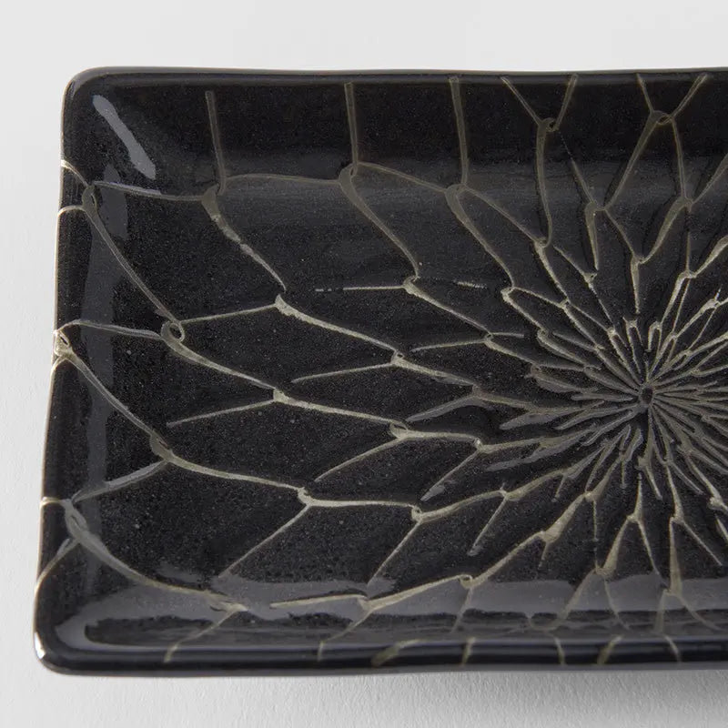 Sushi Plate 22cm Charcoal Net Design Wholesale Hub