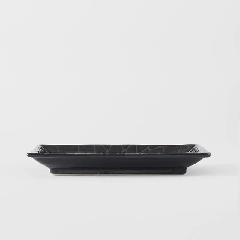 Sushi Plate 22cm Charcoal Net Design Wholesale Hub