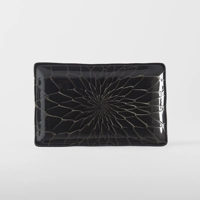 Sushi Plate 22cm Charcoal Net Design Wholesale Hub