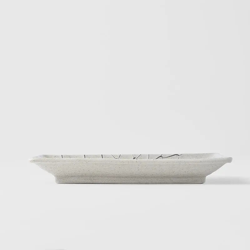 Sushi Plate 22cm Grey Net Design Wholesale Hub