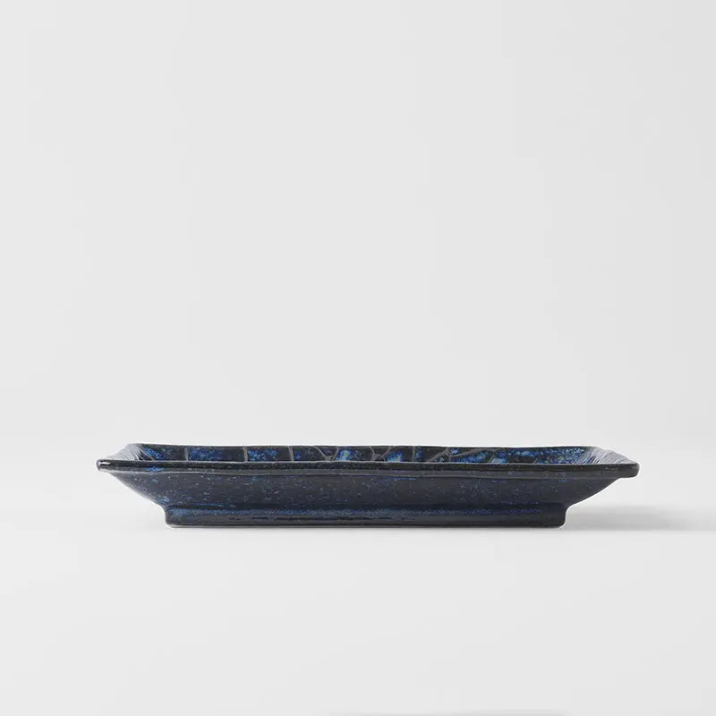 Sushi Plate 22cm Deep Blue Net Design Wholesale Hub