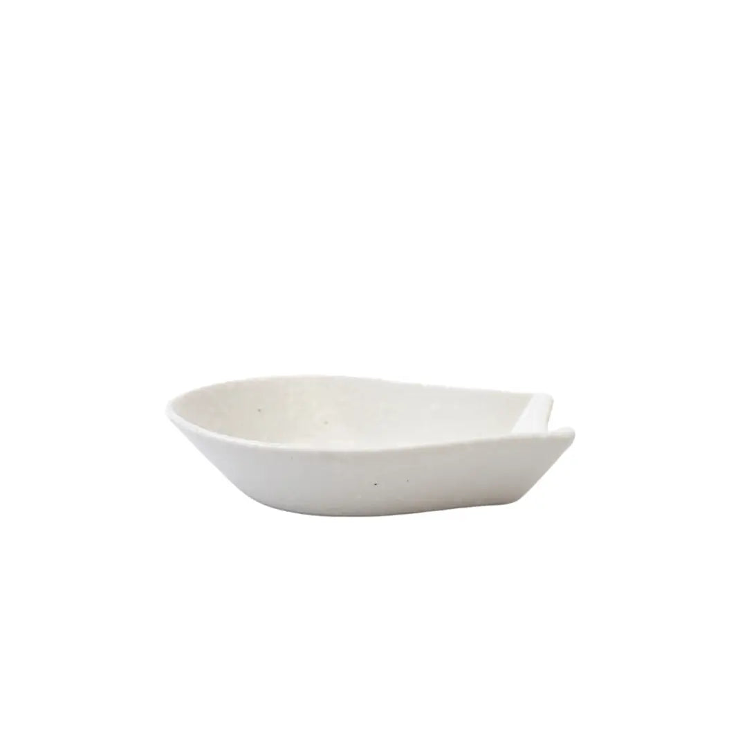 Spoon Rest Kanso Small Soft White Glaze Wholesale Hub