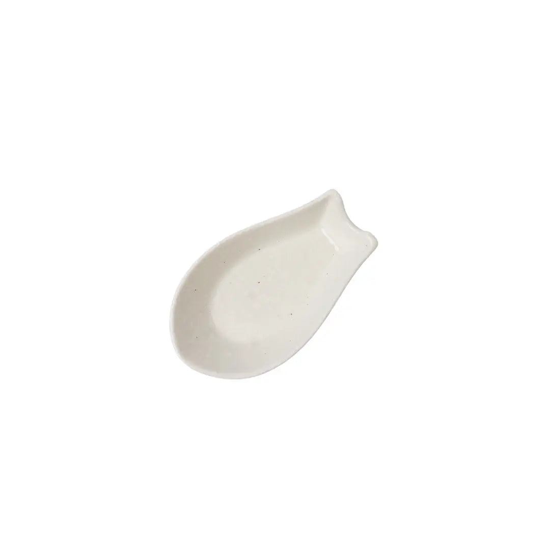 Spoon Rest Kanso Small Soft White Glaze Wholesale Hub