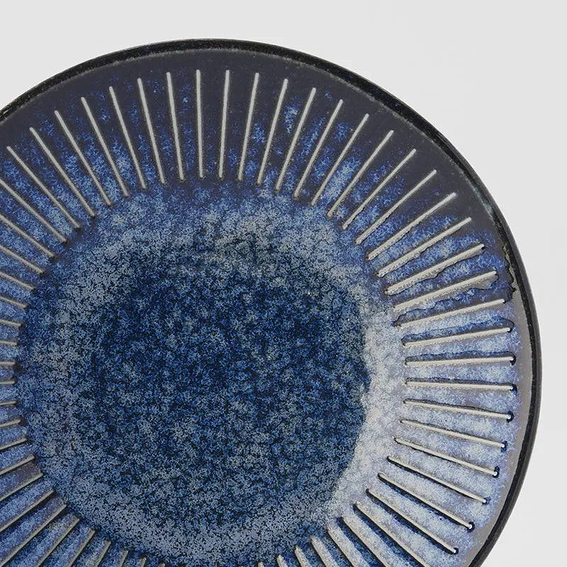 Saucer 12cm Ridged Indigo Glaze Wholesale Hub