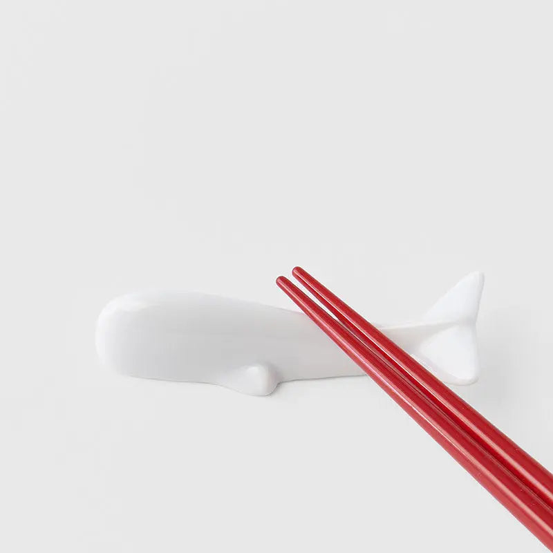Chopstick Rest Pure White Glaze Whale Wholesale Hub