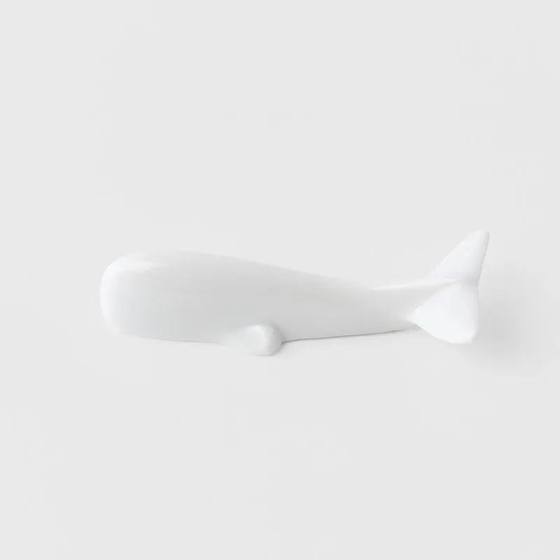 Chopstick Rest Pure White Glaze Whale Wholesale Hub