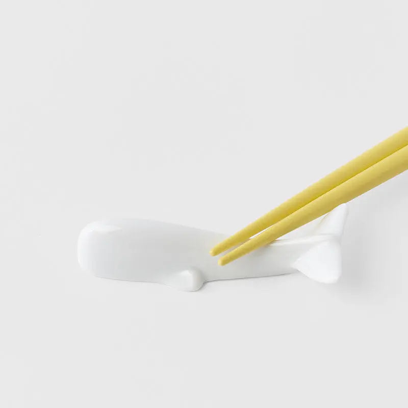 Chopstick Rest Pure White Glaze Whale Wholesale Hub