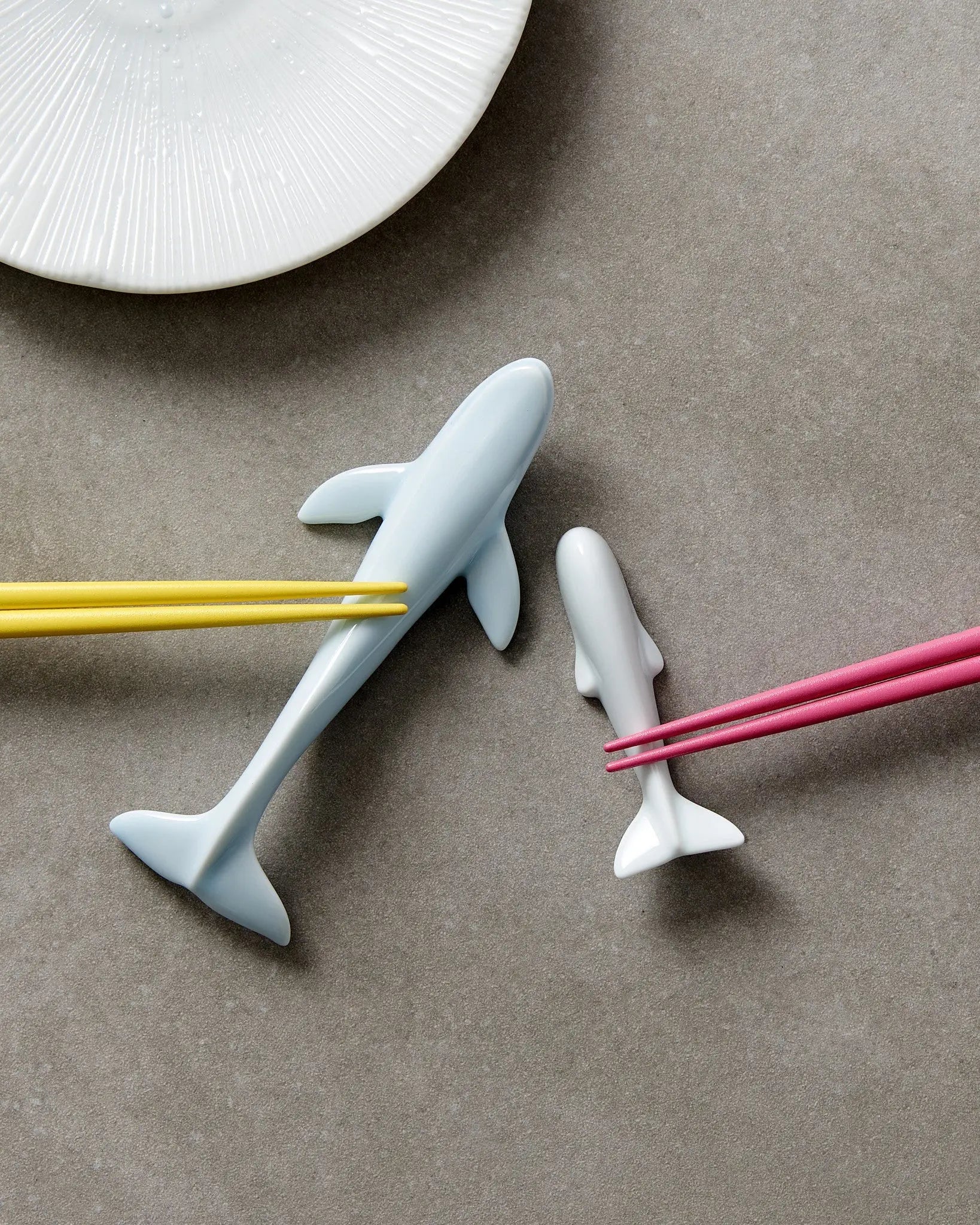 Chopstick Rest Pure White Glaze Whale Wholesale Hub
