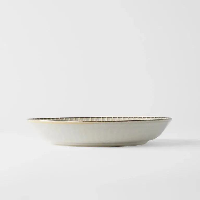Plate High Rim 22.5cm White Sendan Glaze Wholesale Hub