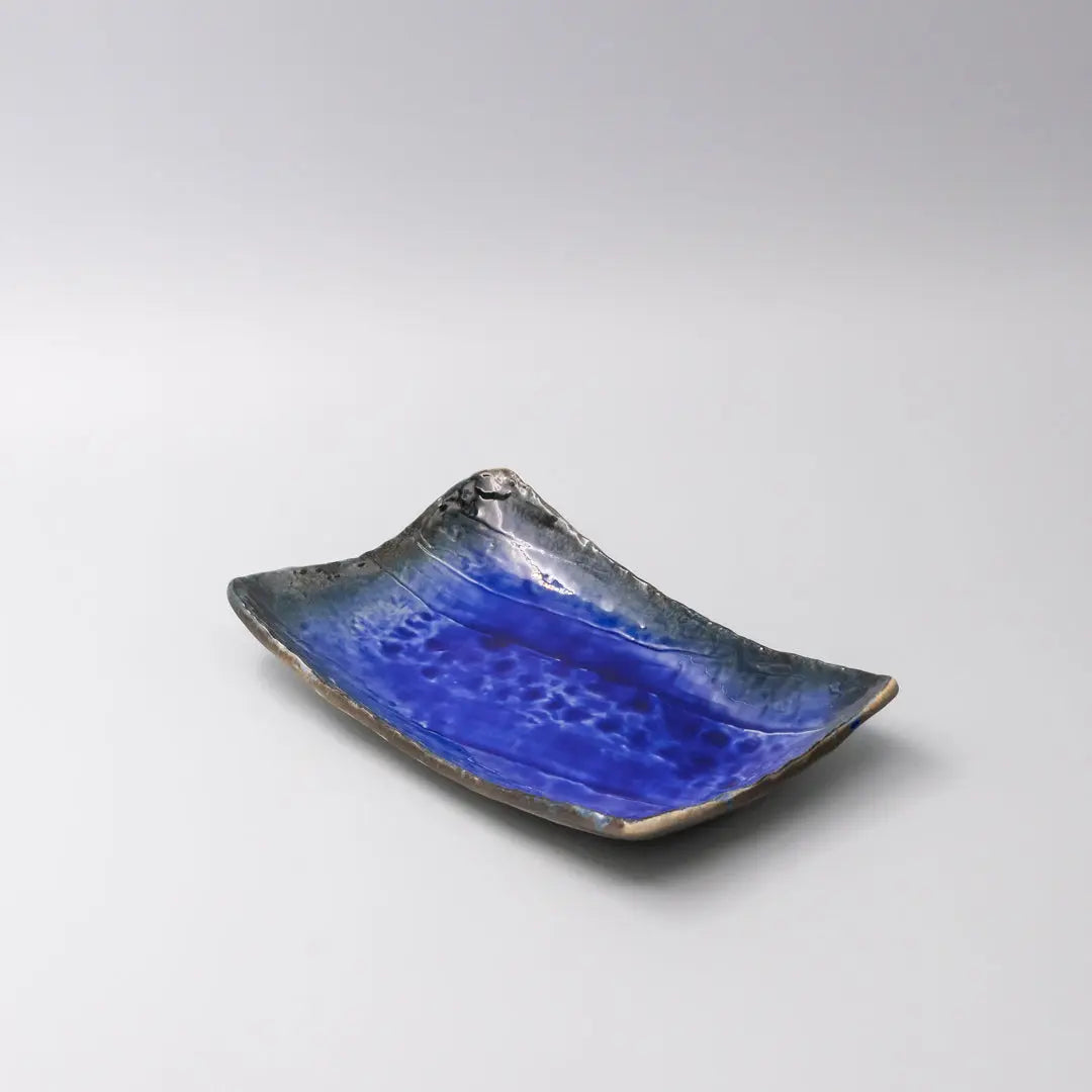 Sushi Plate Swept Side 26cm Cobalt Dark Edge Wholesale Hub