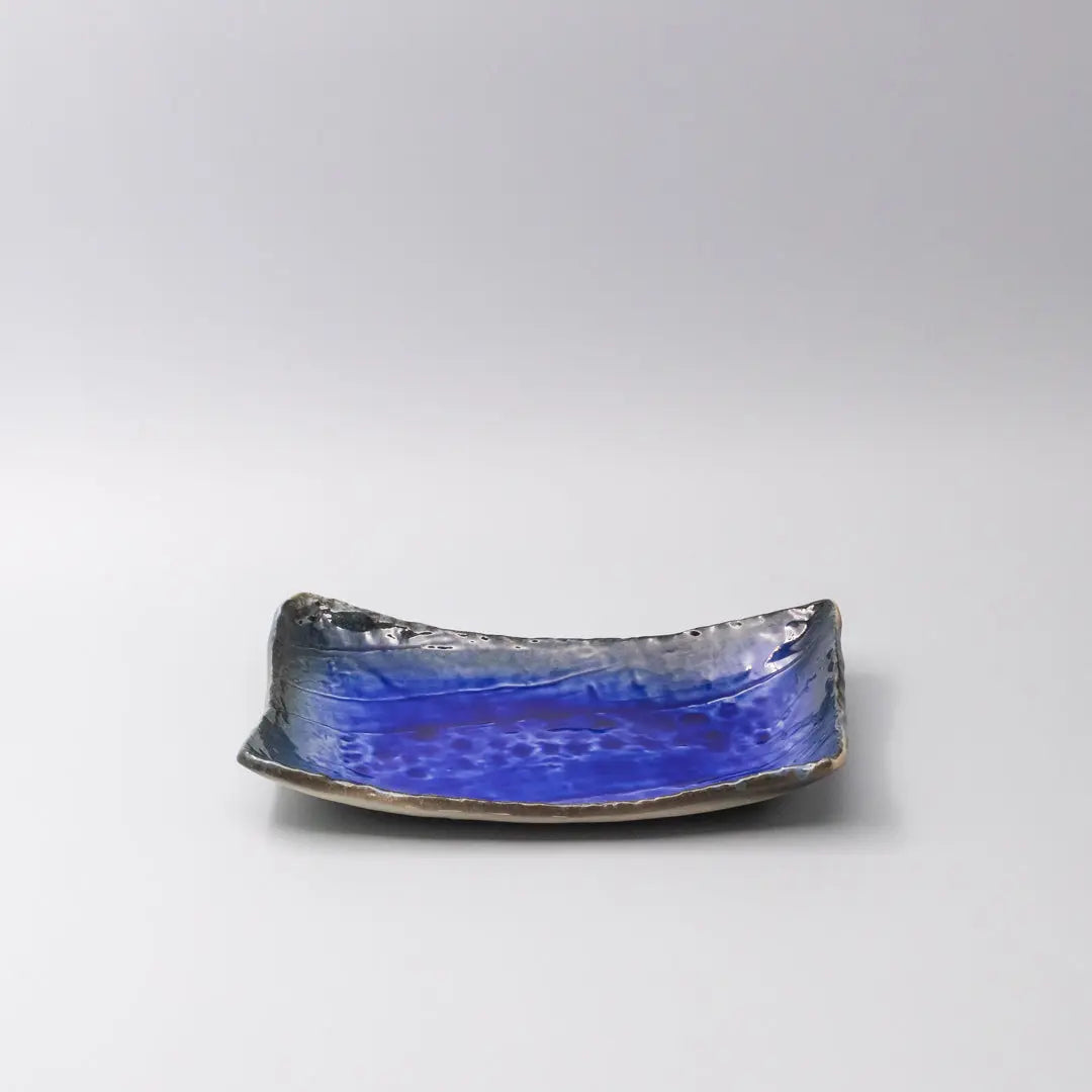 Sushi Plate Swept Side 26cm Cobalt Dark Edge Wholesale Hub