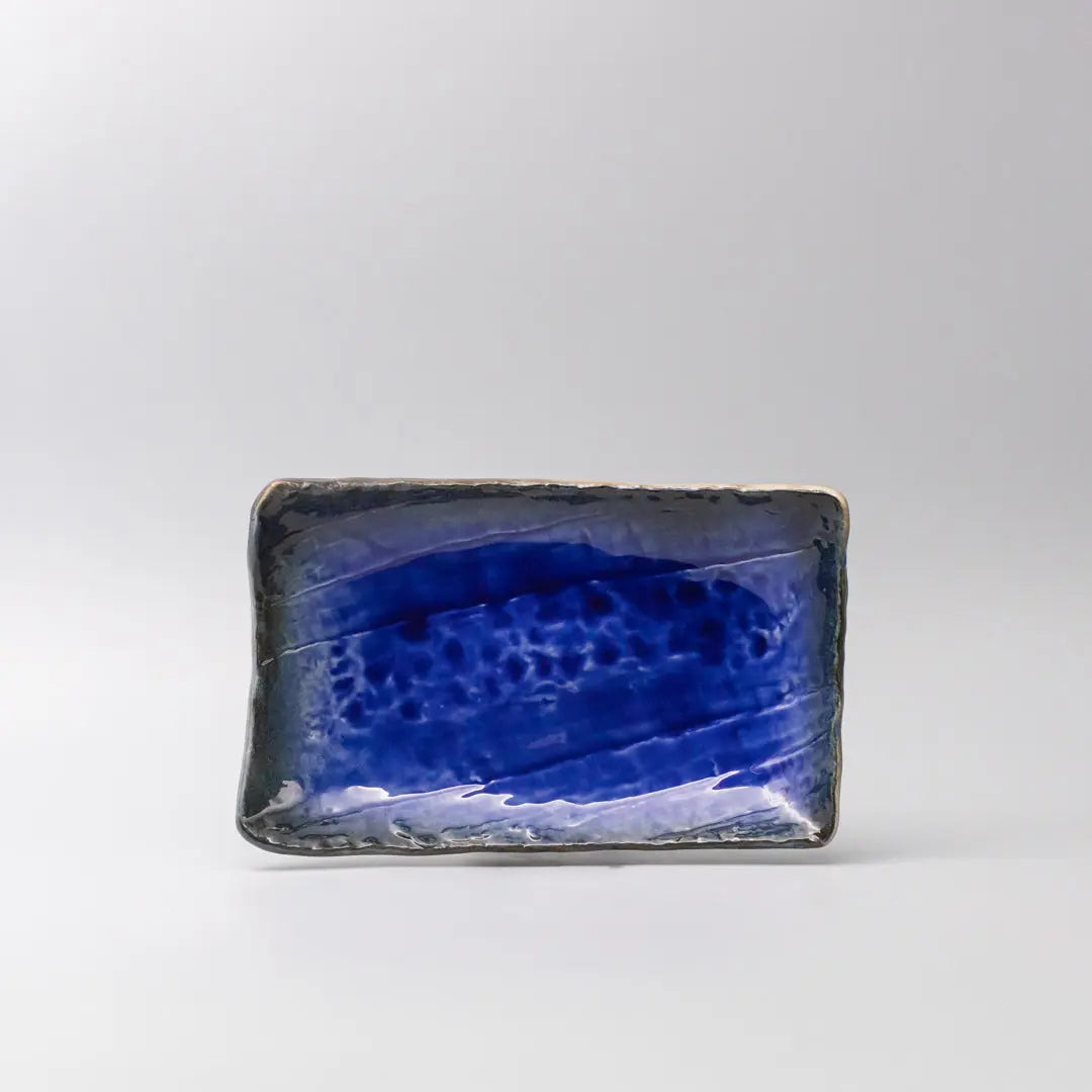 Sushi Plate Swept Side 26cm Cobalt Dark Edge Wholesale Hub