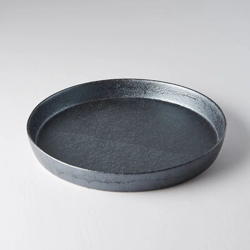 Plate High Rim 25cm Craft Black Design Wholesale Hub