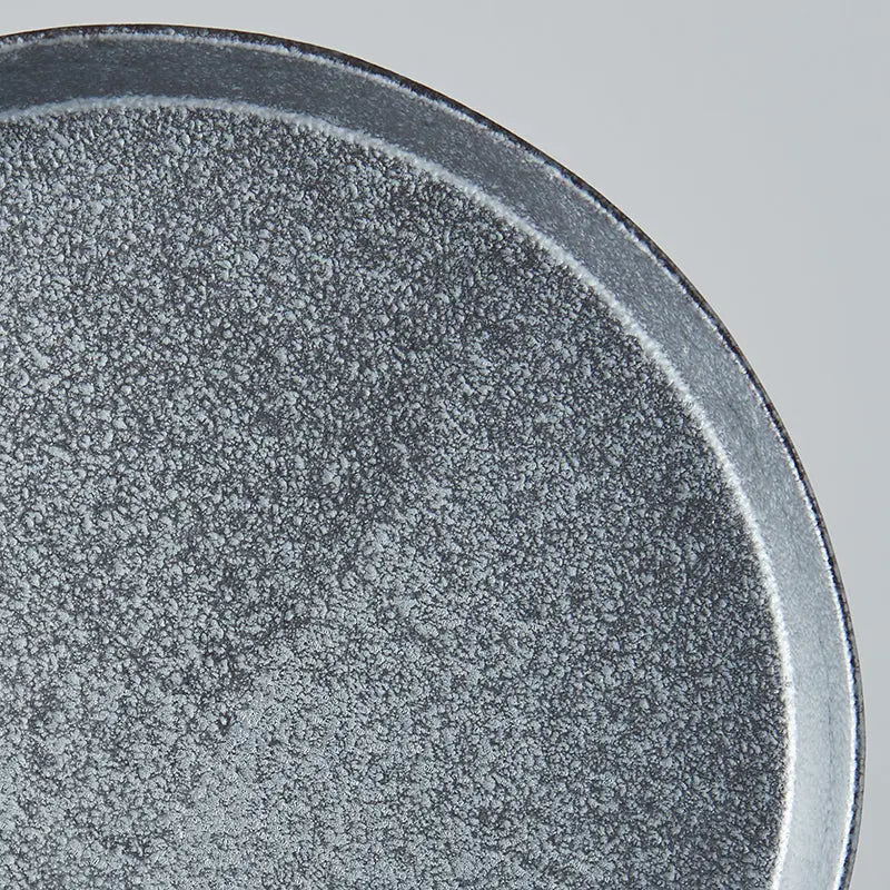 Plate High Rim 25cm Craft Black Design Wholesale Hub