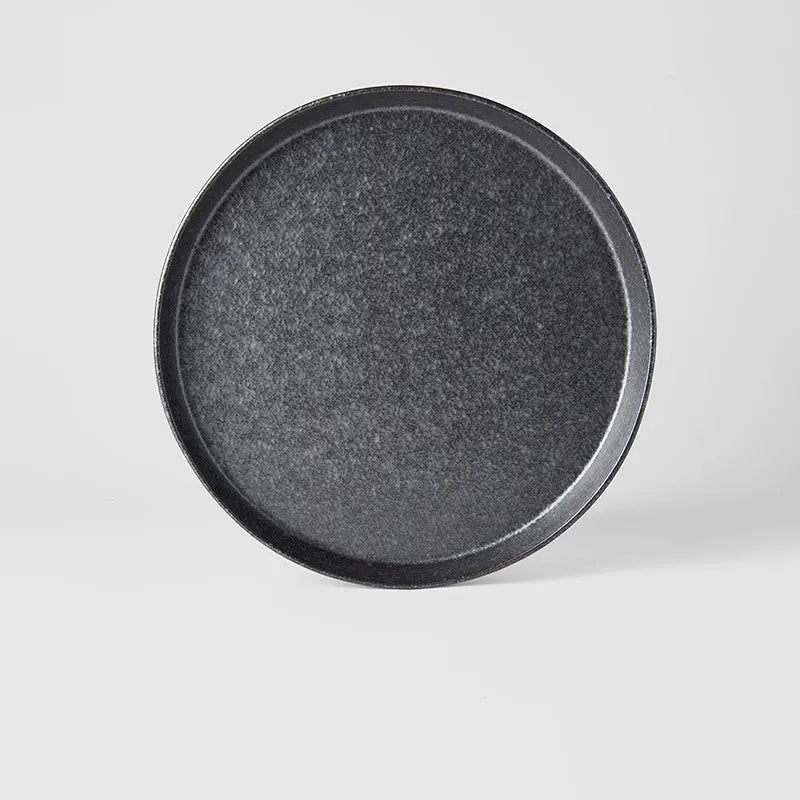 Plate High Rim 25cm Craft Black Design Wholesale Hub
