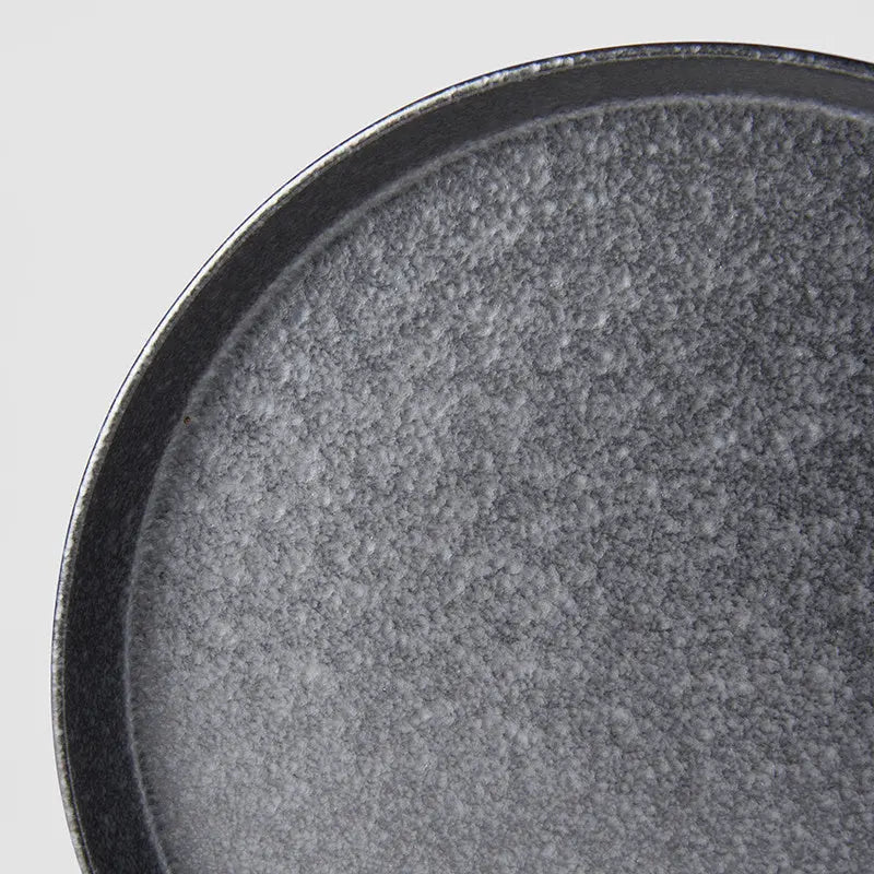 Plate High Rim 25cm Craft Black Design Wholesale Hub