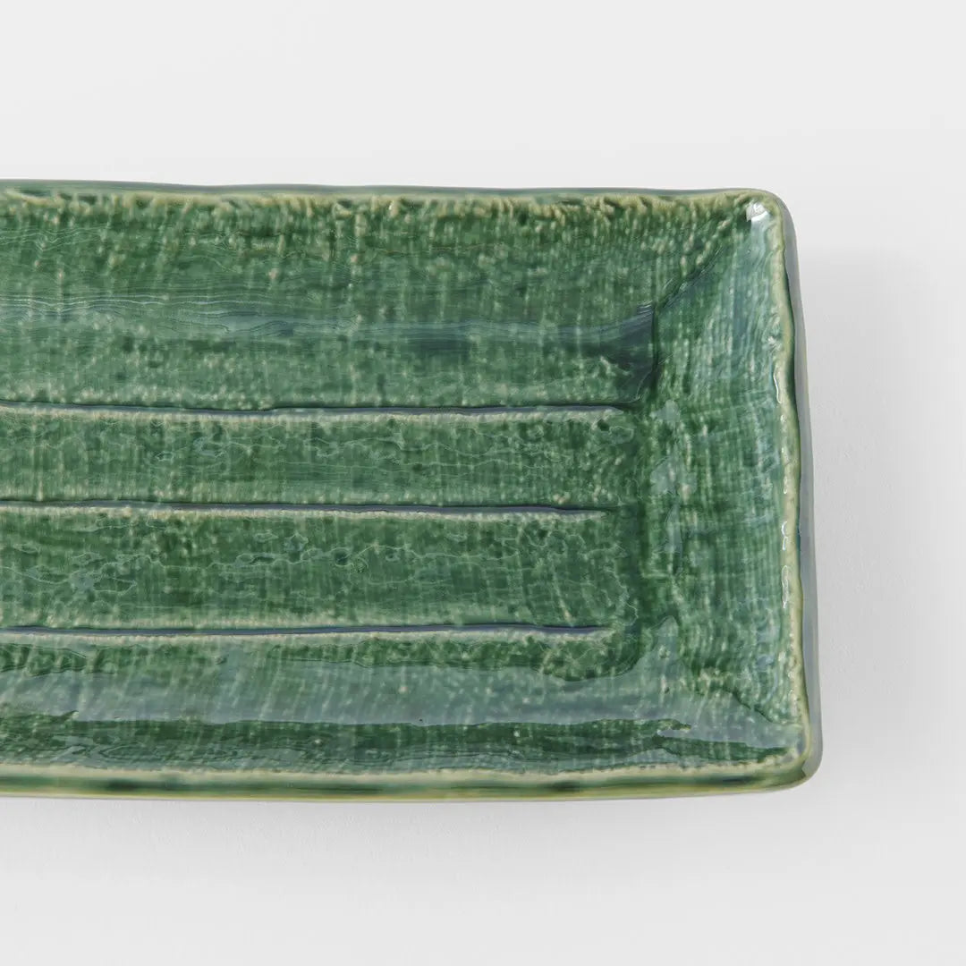 Sushi Plate 21cm Oribe Green Glaze Wholesale Hub