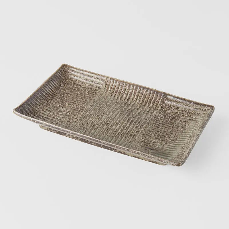 Sushi Plate 21cm Light Brown Glaze Wholesale Hub