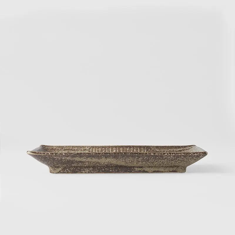 Sushi Plate 21cm Light Brown Glaze Wholesale Hub