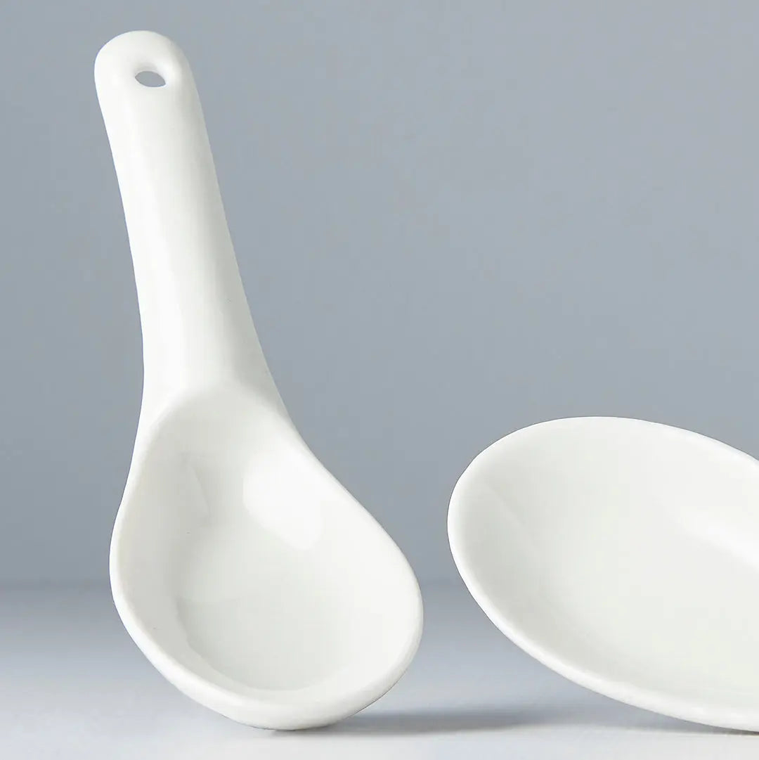 Spoon Small 15cm Kanso Soft White Glaze Wholesale Hub