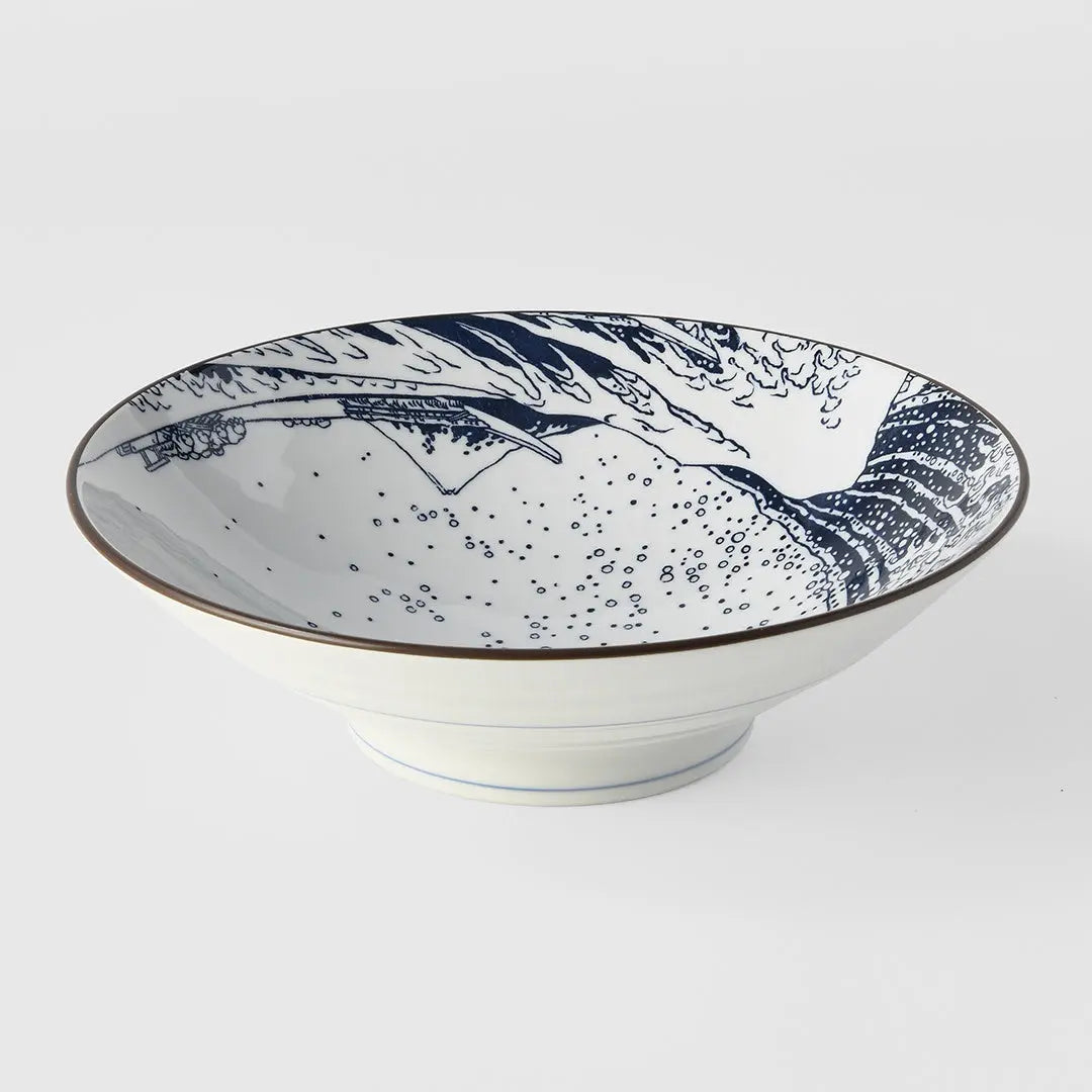 Ramen Bowl 24.5cm Hokusai Great Wave Design Wholesale Hub