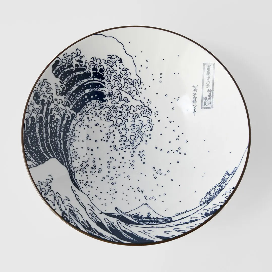 Ramen Bowl 24.5cm Hokusai Great Wave Design Wholesale Hub