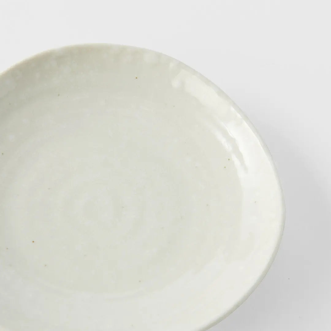 Saucer Organic Shape 13.5cm Kanso Soft White Glaze Wholesale Hub