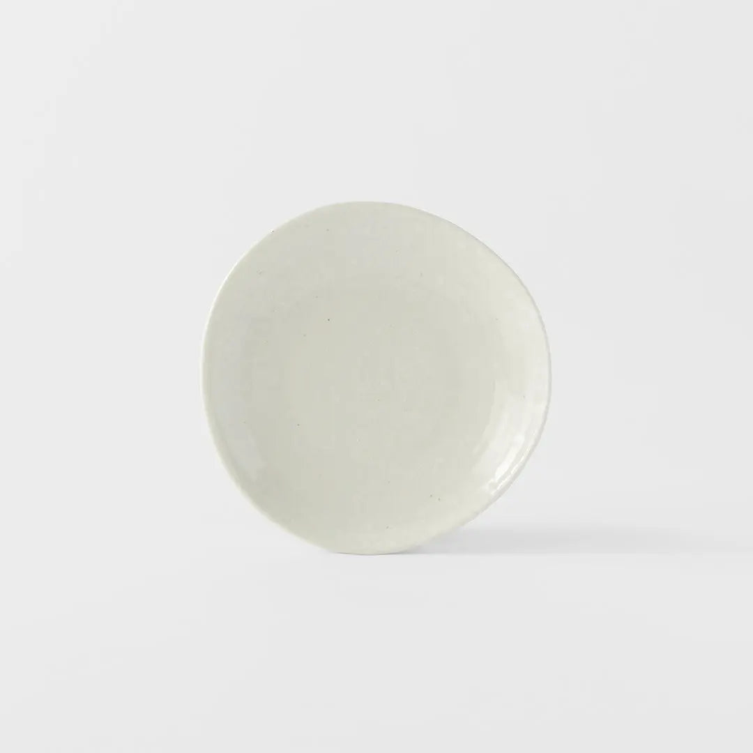Saucer Organic Shape 13.5cm Kanso Soft White Glaze Wholesale Hub
