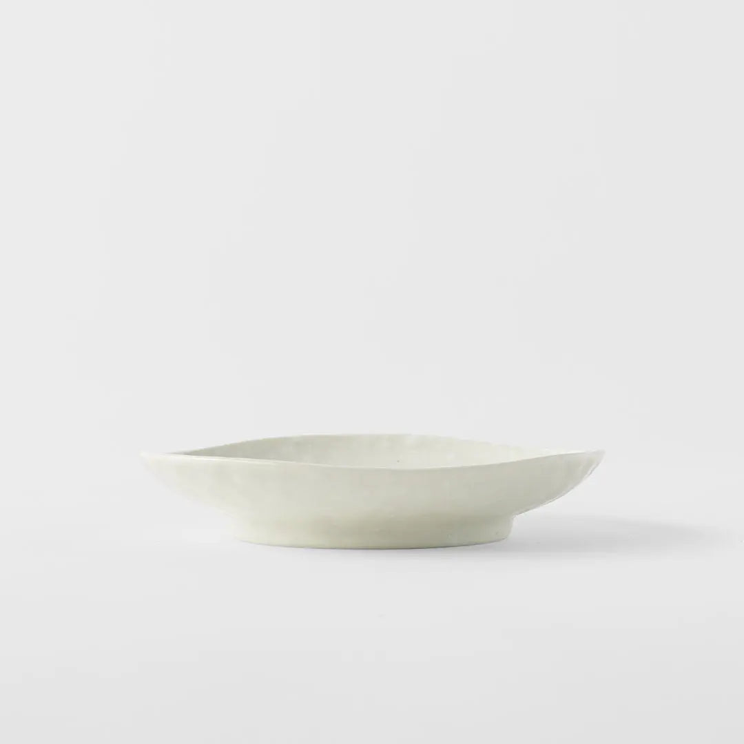 Saucer Organic Shape 13.5cm Kanso Soft White Glaze Wholesale Hub