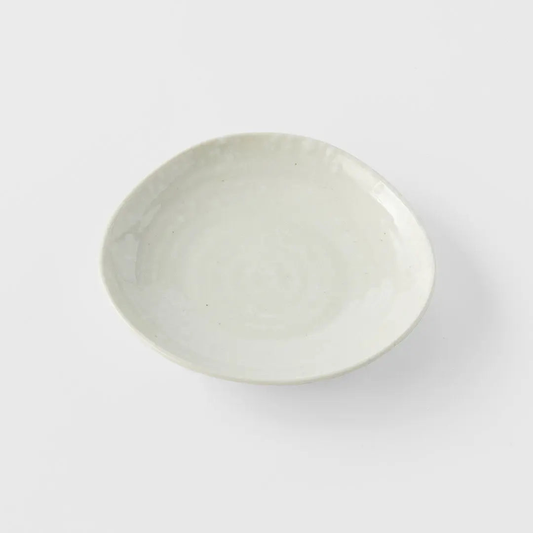 Saucer Organic Shape 13.5cm Kanso Soft White Glaze Wholesale Hub