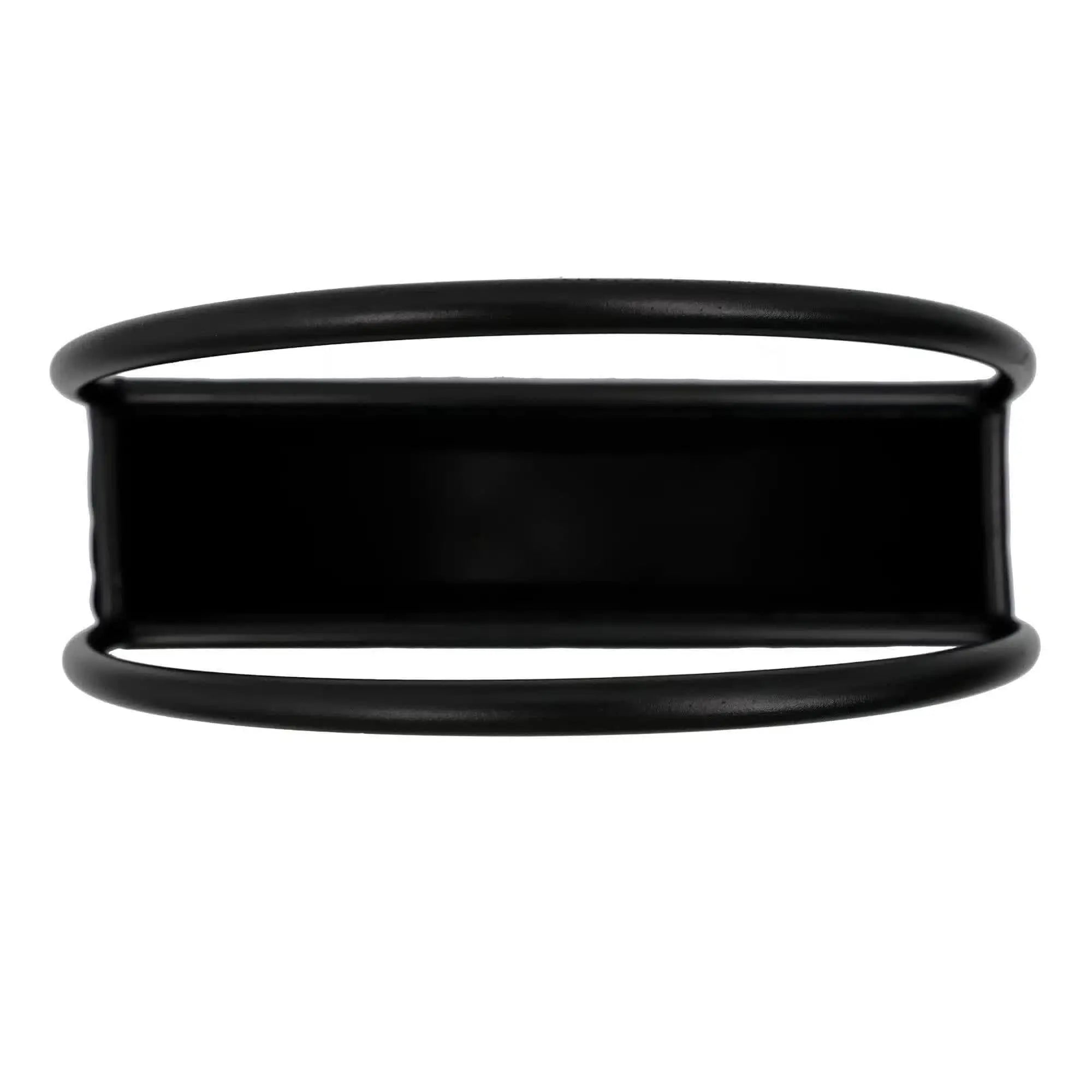 Premium Floating Half Moon / Semi Circle Metal Wall Planter | Onyx Black 35cm Wholesale Hub
