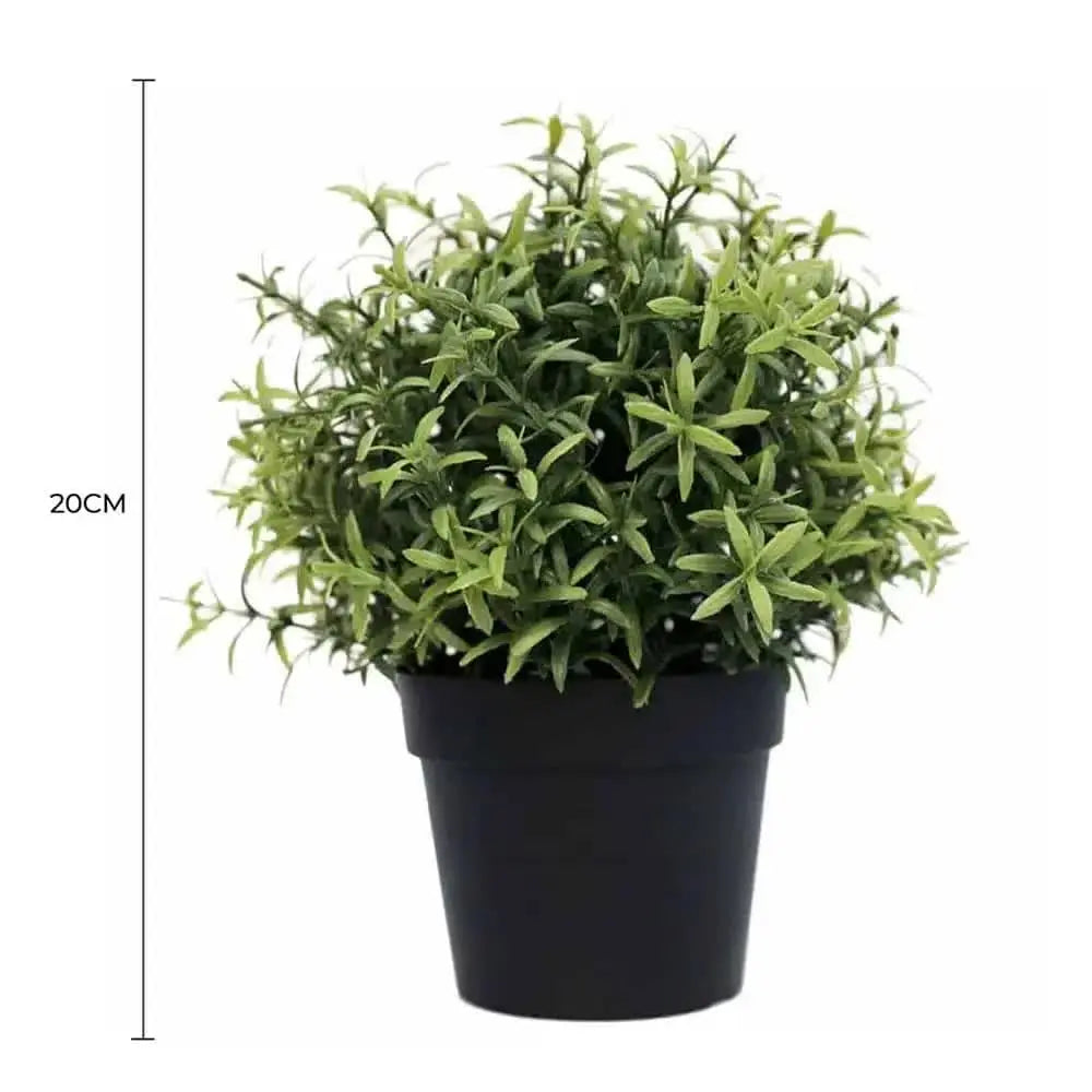 Small Potted Artificial Rosemary Herb Plant UV Resistant 20cm Wholesale Hub