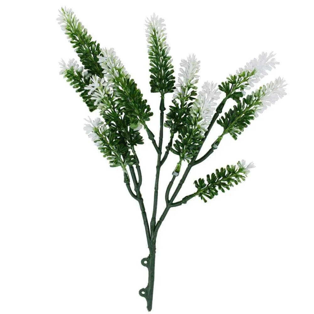 Small White Artificial Lavender Stem UV Resistant 26cm Wholesale Hub
