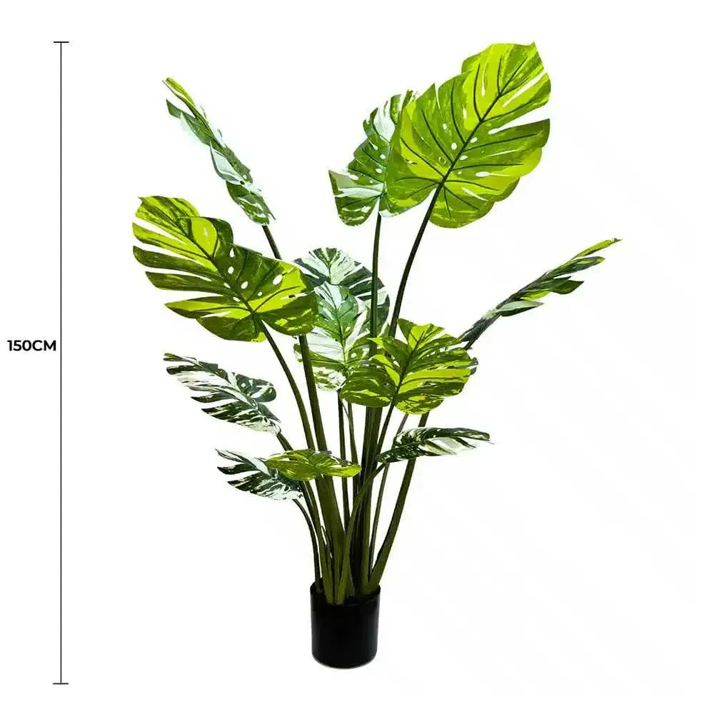 Premium Artificial Potted Monstera Albo 150cm Wholesale Hub