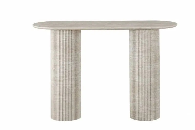 Elodie Console Table Travertine 120x78cm Wholesale Hub