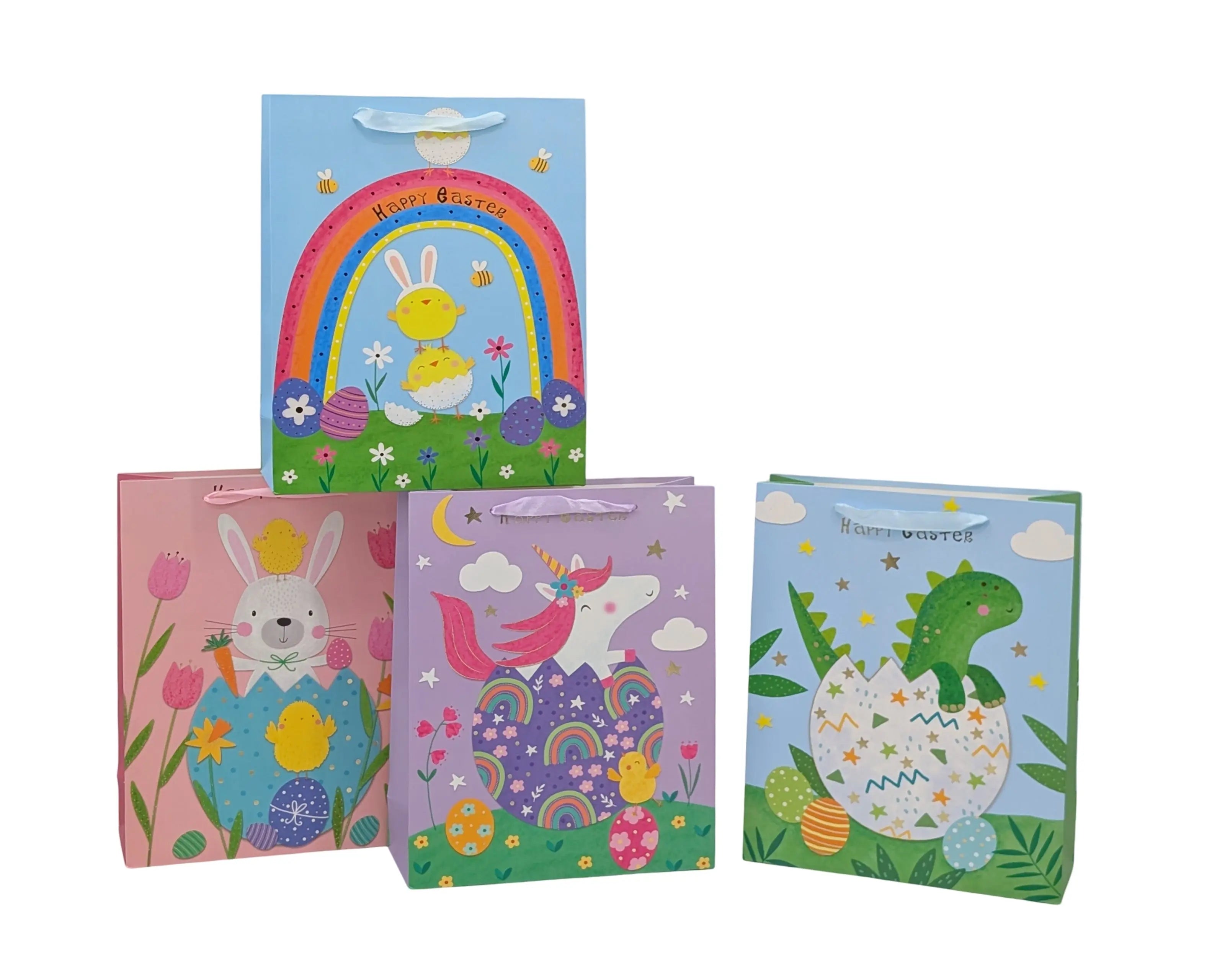 bulk 24 Easter Playmates Gift Bag Xlarge 4 Asst Wholesale Hub