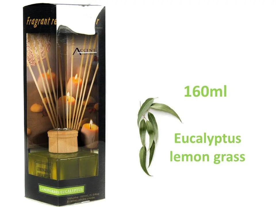 bulk 12 Fragrant Oil Diffuser Lemongrass Eucalyptus 160ml 12Sticks Wholesale Hub