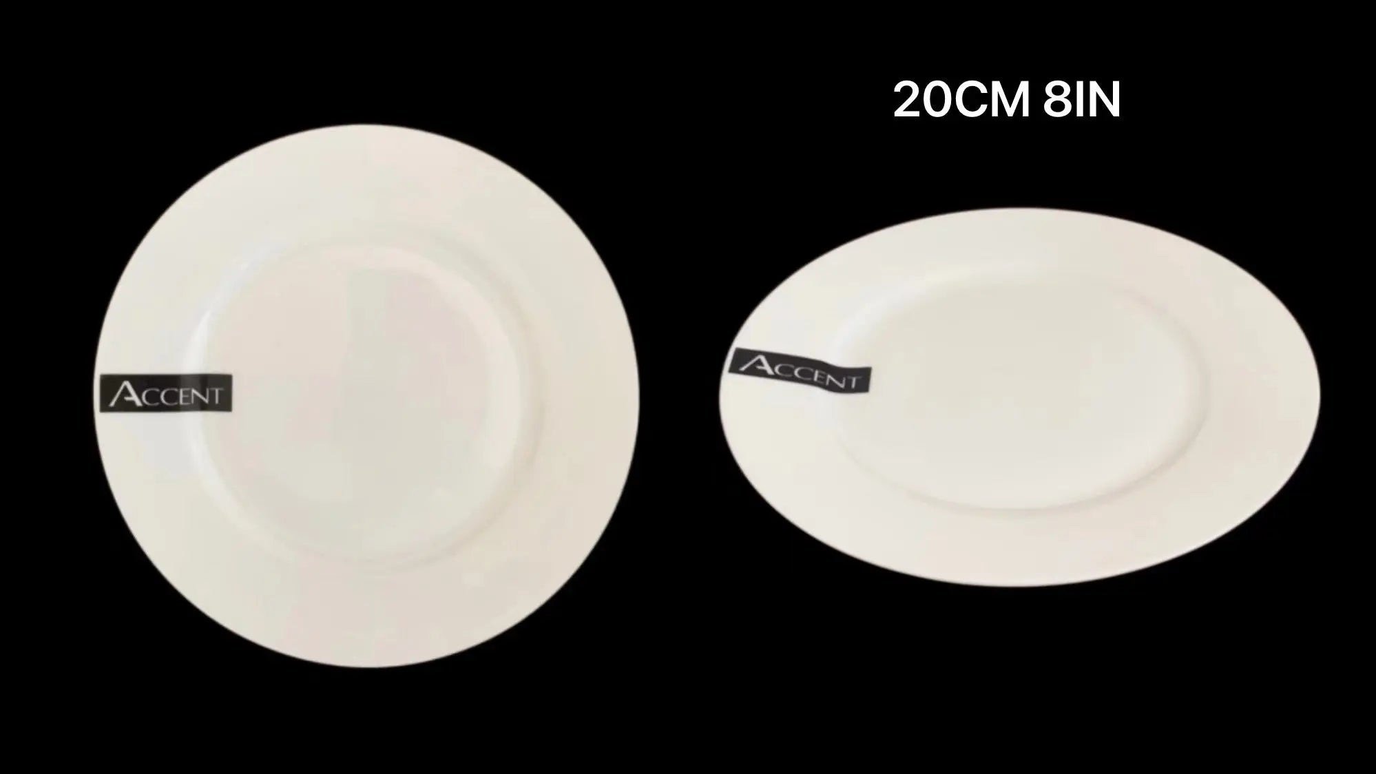 bulk 24 White Fine Bone China Side Plate 8ln 20x2cm Wholesale Hub