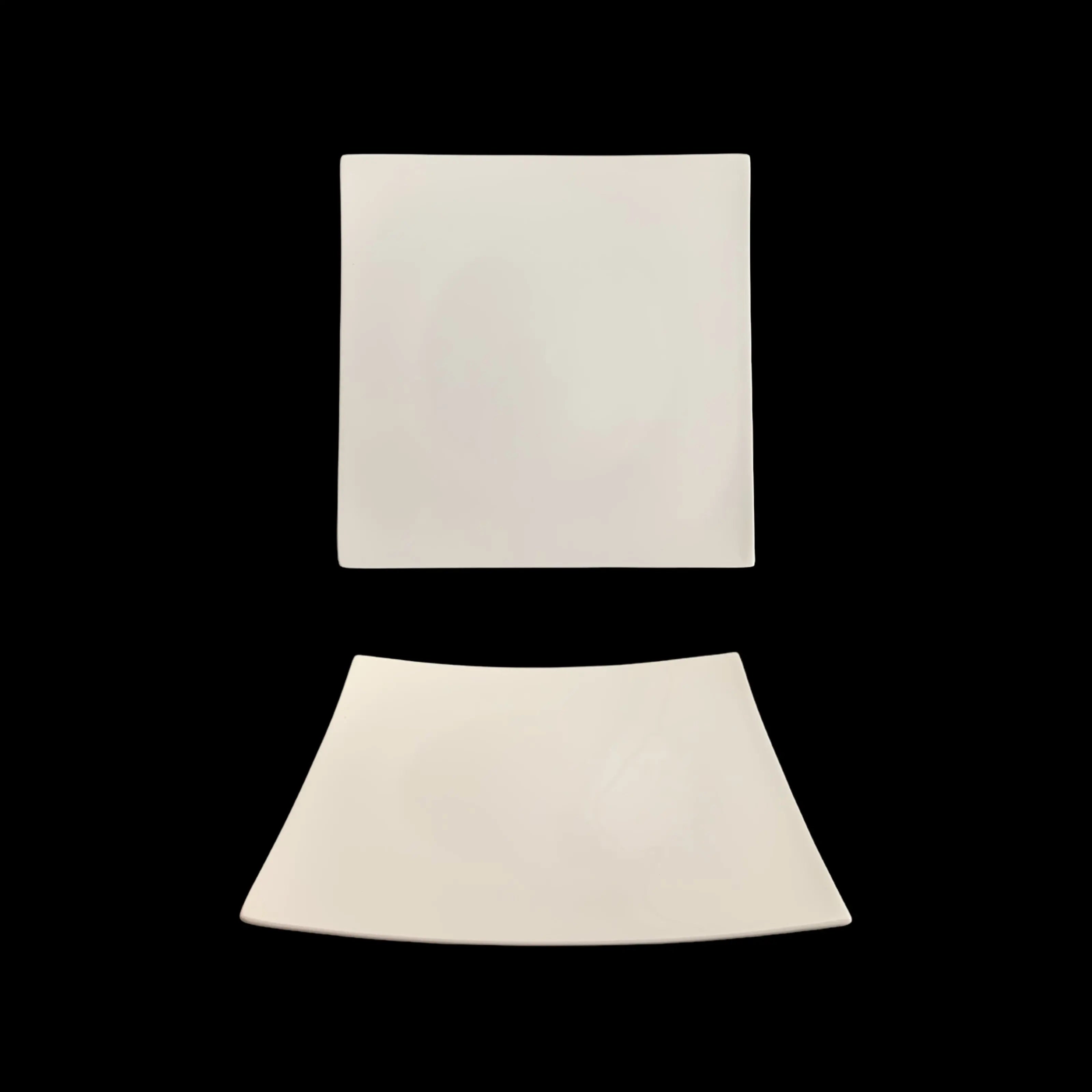 bulk 24 White New Bone China Square Side Plate 9in 22x2cm Wholesale Hub