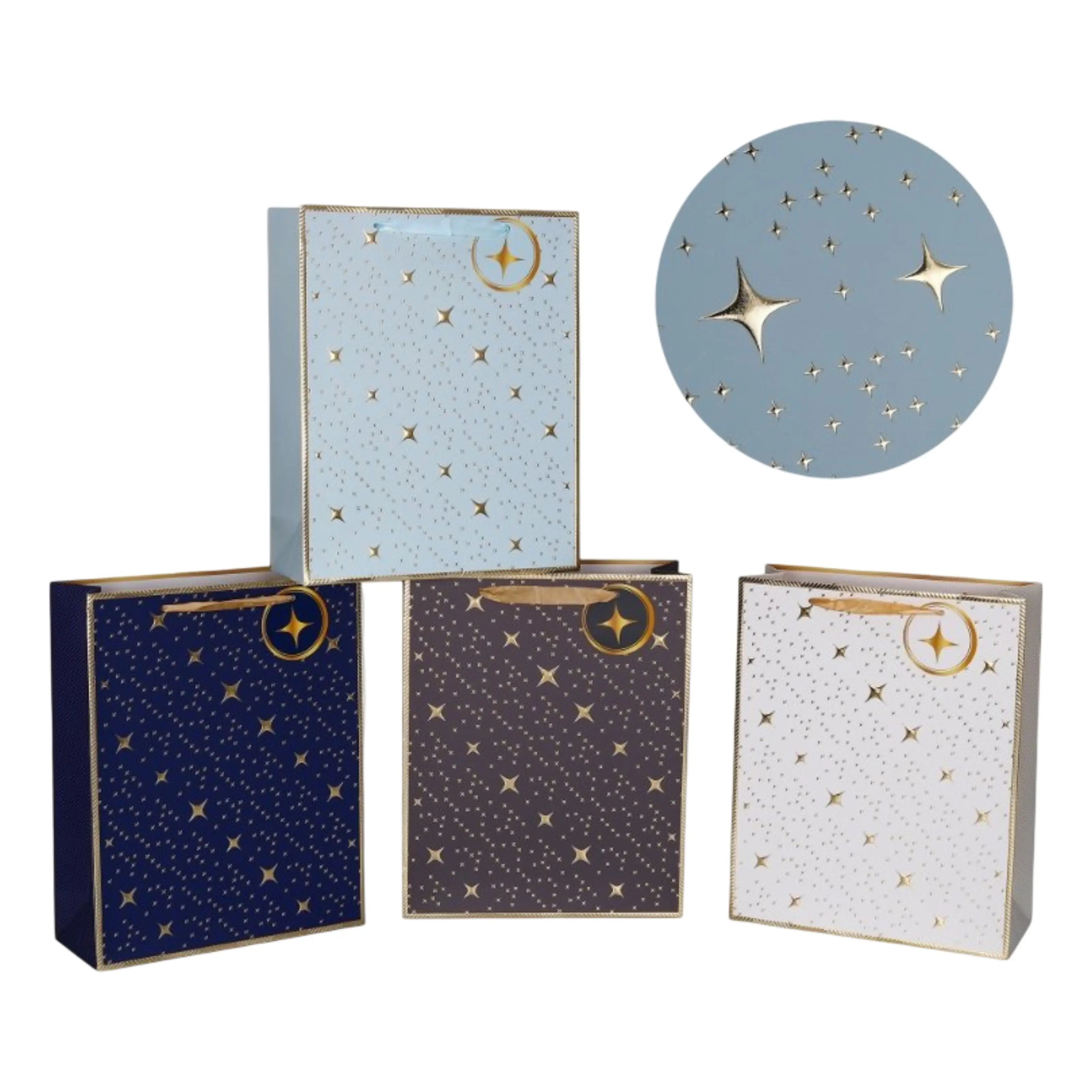 bulk 24 Xlarge Night Sky Gift Bag Foiled 4 Asst 31x42cm Wholesale Hub