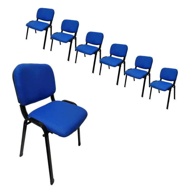 NNECN Stackable Office Conference Visitor and Community Chairs (Set of 7-Blue) Wholesale Hub