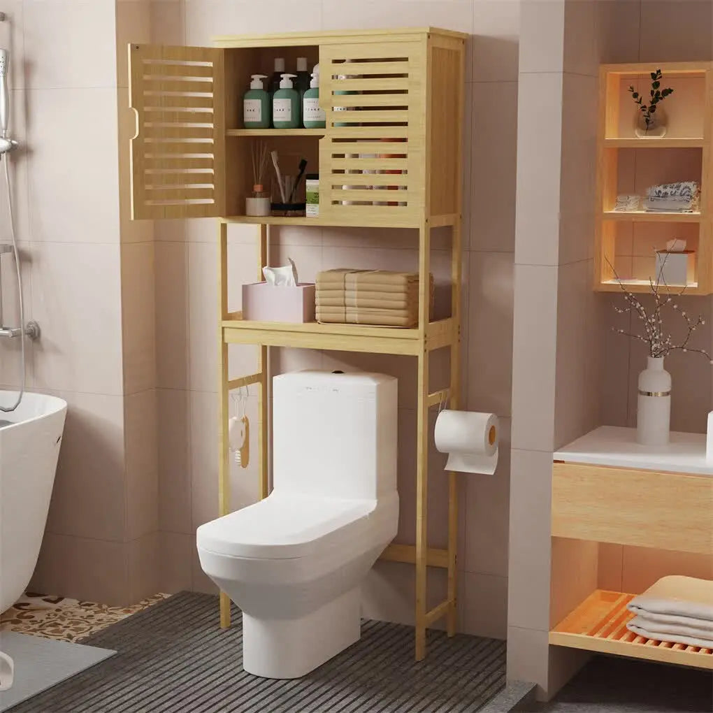 4-Tier Bamboo Bathroom Toilet Storage Rack Wholesale Hub