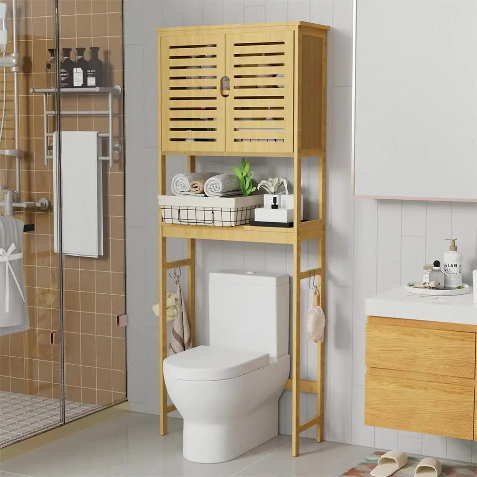 4-Tier Bamboo Bathroom Toilet Storage Rack Wholesale Hub