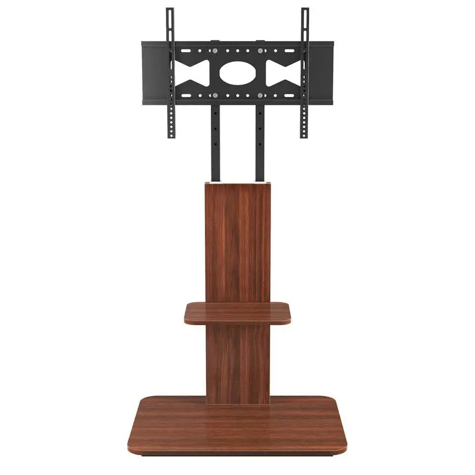 32"-65" Tv Floor Stand Adjustable Corner Tv Mount Bracket With Sturdy Wood Base Wholesale Hub