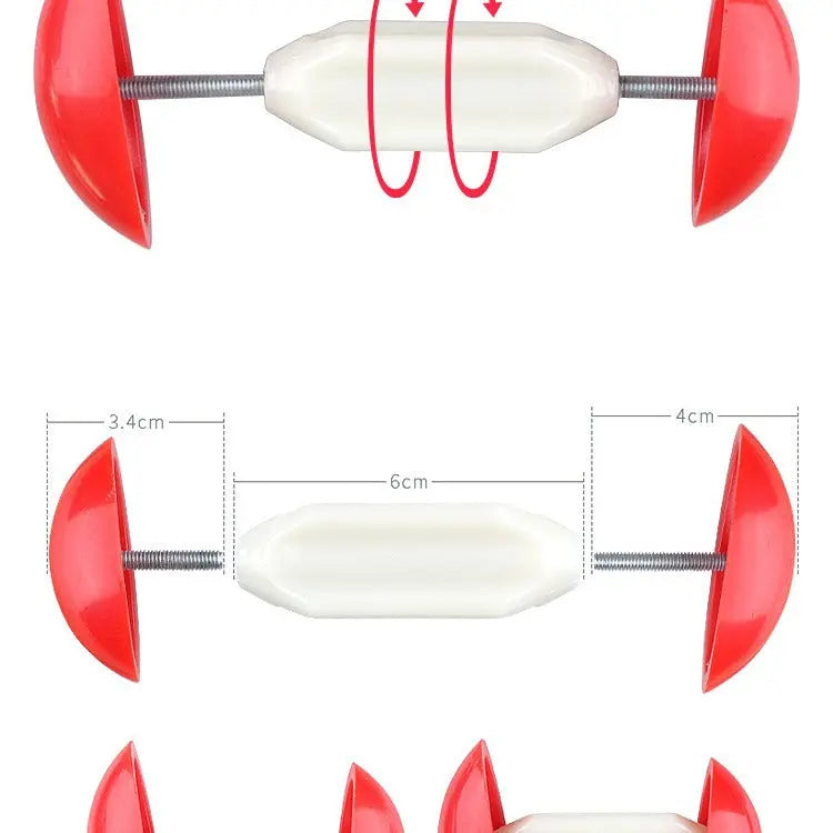 Adjustable Plastic Shoe Stretcher, Red and White, Universal Size Wholesale Hub