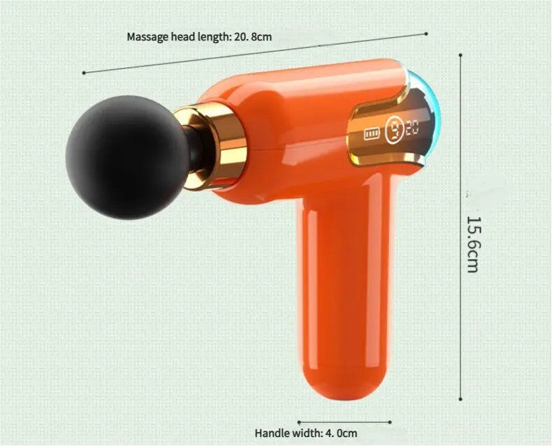 LC002 Deep Blue Portable Massage Gun - Deep Tissue Muscle Massager with 4 Heads and 9 Speed Settings Wholesale Hub